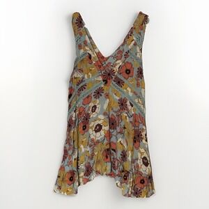 Intimately Free People Boho Floral Handkerchief Hem Mini Dress She Swings Style